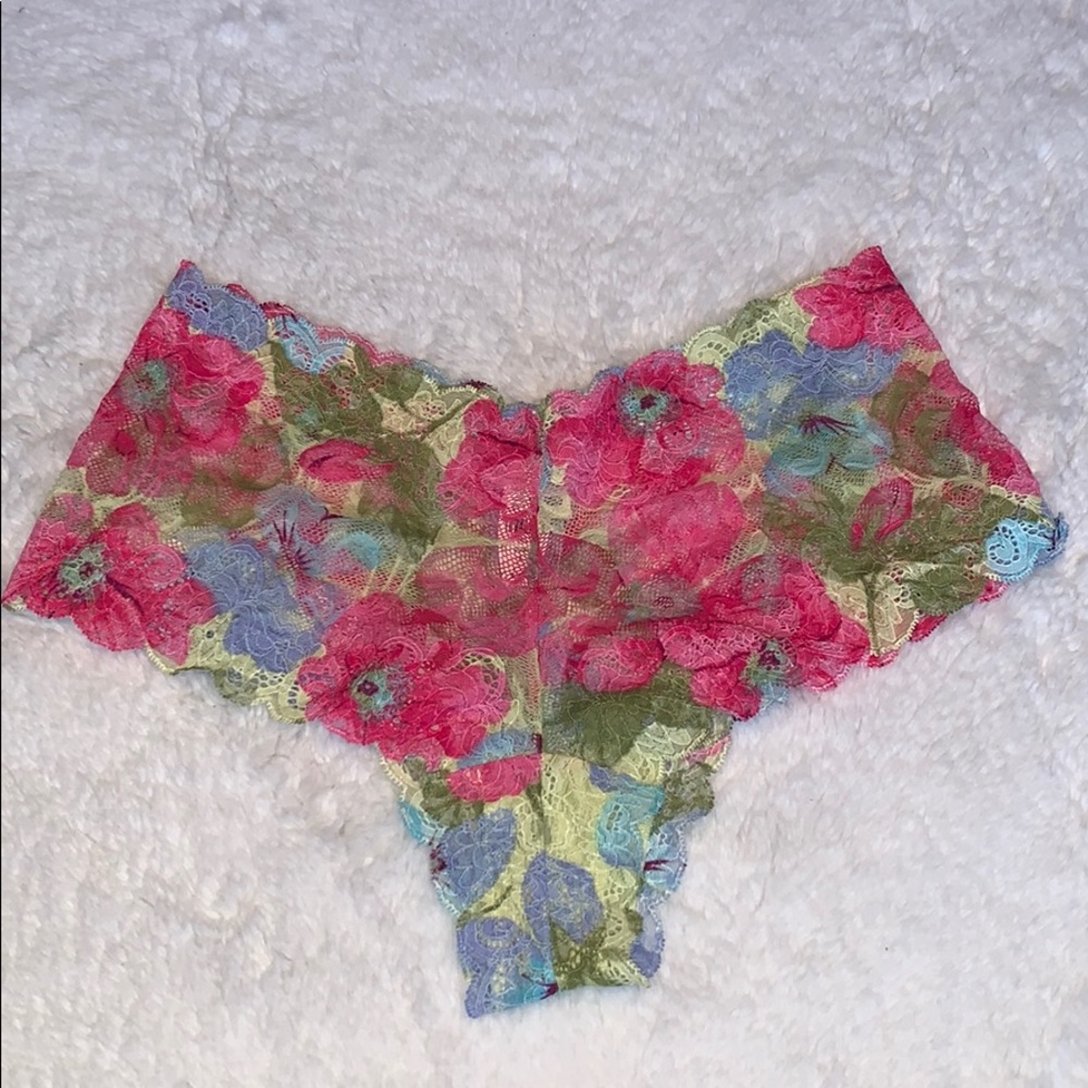Victoria’s Secret multi-color lace cheeky panty